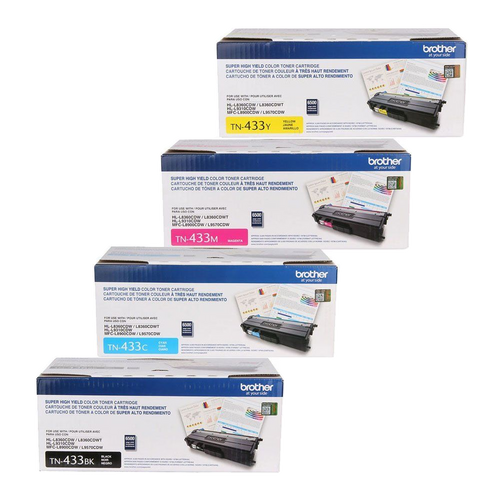 TN-433 Set | Original Brother Toner Cartridges – Black, Colors