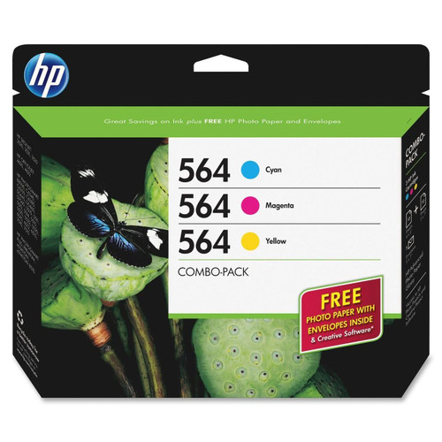 Original HP B3B33FN#140 #564 Cyan Magenta Yellow Inkjet Cartridge