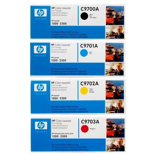 HP 121A SET | C9700A C9701A C9702A C9703A | Original Toner Cartridge - Black, Cyan, Yellow, Magenta