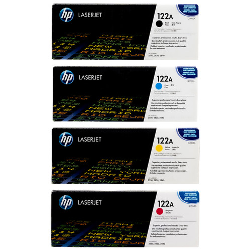 HP 122A SET | Q3960A Q3961A Q3962A Q3963A | Original HP Toner Cartridge - Black, Cyan, Yellow, Magenta