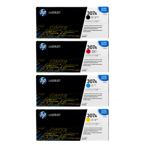 HP 307A SET | CE740A CE741A CE742A CE743A | Original HP Toner Cartridge - Black, Cyan, Yellow, Magenta