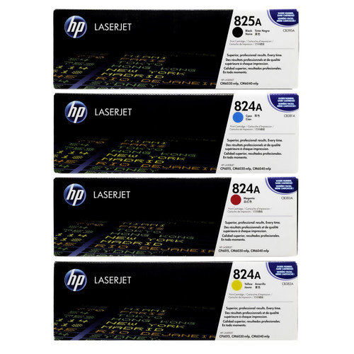 HP 825A 824A SET | CB390A CB381A CB382A CB383A | Original HP Toner Cartridge - Black, Cyan, Yellow, Magenta
