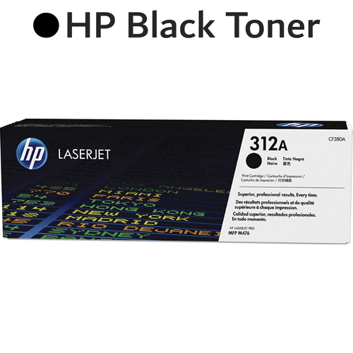 Original HP 312A CF380A Black LaserJet Toner Cartridge