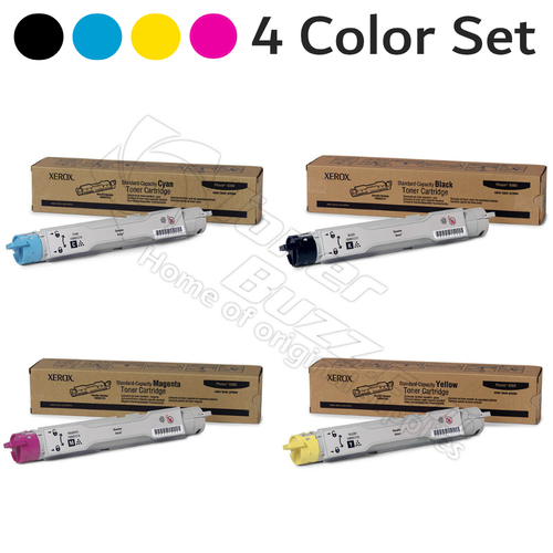 Original Xerox Phaser 6360 Black Cyan Magenta Yellow Toner Cartridge 4-Pack 106R01214 106R01215 106R01216 106R01217