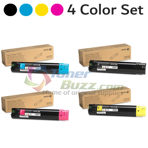 Original Xerox Phaser 6700 Black Cyan Magenta Yellow Toner Cartridge 4-Pack 106R01503 106R01504 106R01505 106R01506
