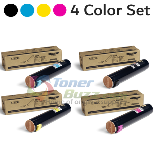 Original Xerox Phaser 7760 Black Cyan Magenta Yellow Toner Cartridge 4-Pack 106R01160 106R01161 106R01162 106R01163