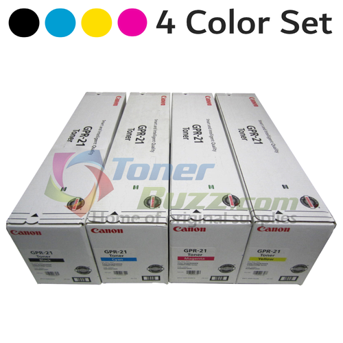 Original Canon GPR-21 Black Cyan Magenta Yellow Laser Toner Cartridge Set 0259B001AA 0260B001AA 0261B001AA 0262B001AA