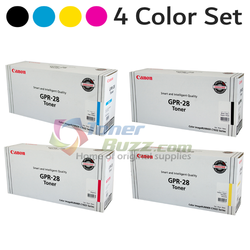 Original Canon GPR-28 Black Cyan Magenta Yellow Laser Toner Cartridge Set 1657B004AA 1658B004AA 1659B004AA 1660B004AA