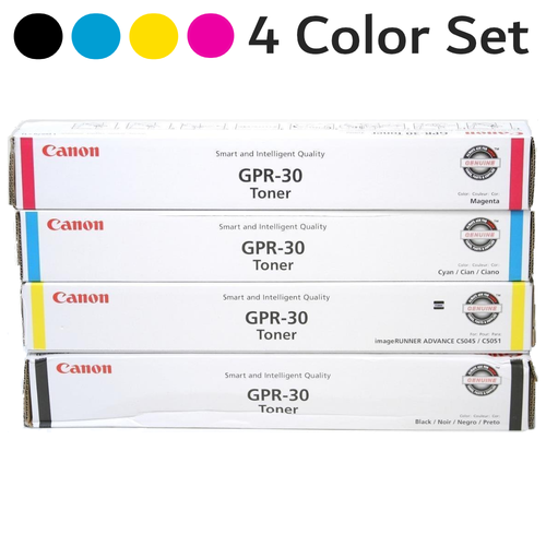 OEM Canon GPR-30 Black Cyan Magenta Yellow 2789B003AA 2793B003AA 2797B003AA 2801B003AA