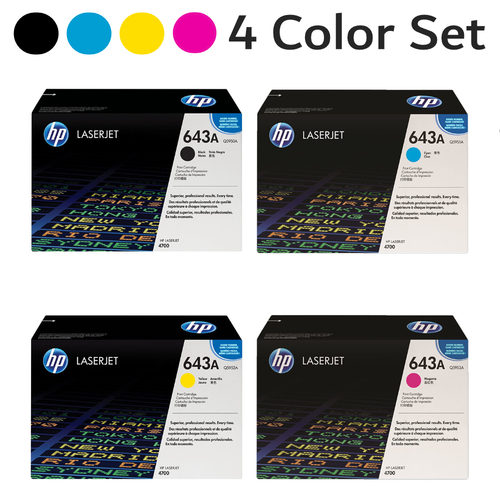 HP 643A Q5950A Q5951A Q5952A Q5953A
