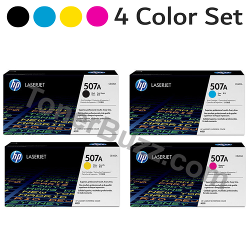 HP 507A Original Toner Cartridge Combo Pack Black Cyan Magenta Yellow CE400A CE401A CE402A CE403A