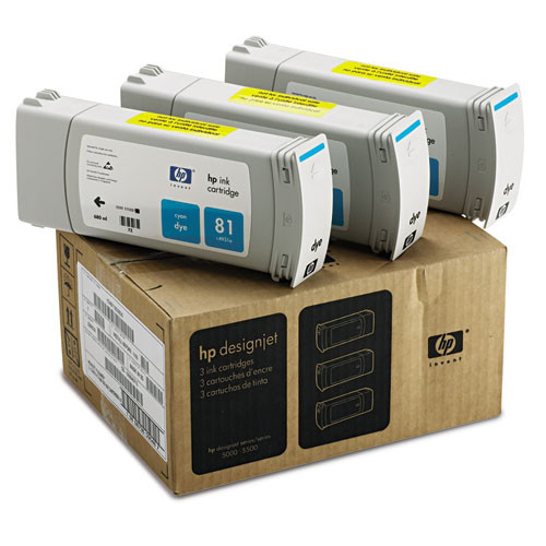 Original HP C5067A #81 DeskJet 5500 Cyan Dye 3PK