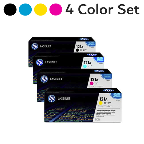 HP 121A Original Toner Cartridge 4 Color Combo Pack Black Cyan Magenta Yellow C9700A C9701A C9702A C9703A LJ 1500/2500