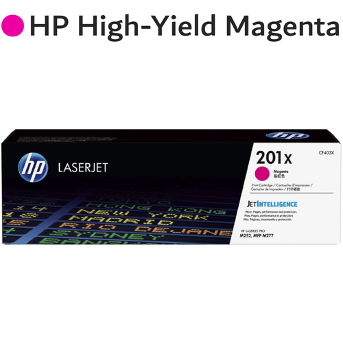 Original HP 201X CF403X Magenta High-Yield LaserJet Toner Cartridge