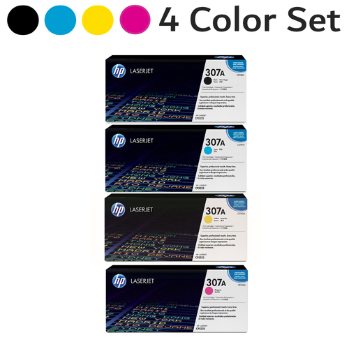 307A CE740A CE741A CE742A CE743A Original HP LaserJet Toner Cartridge Black Cyan Magenta Yellow Combo Pack