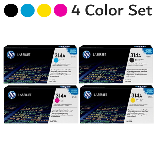 314A Q7560A Q7561A Q7562A Q7563A Original HP LaserJet Toner Cartridge Black Cyan Magenta Yellow Combo Pack