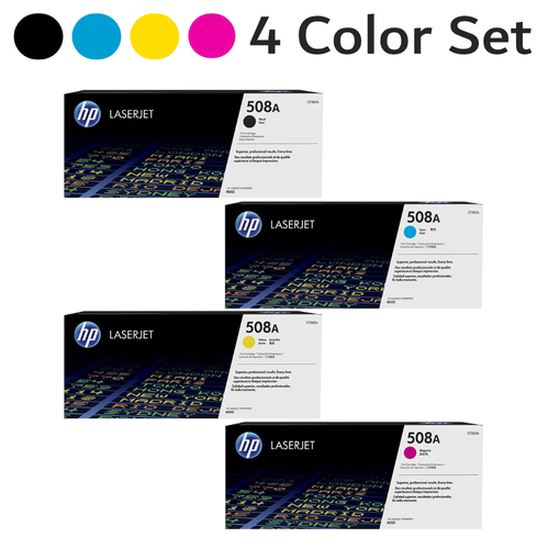 508A CF360A CF361A CF362A CF363A Original HP LaserJet Toner Cartridge 4 Color Combo Pack Black Cyan Magenta Yellow