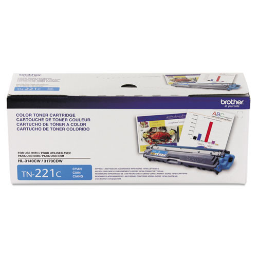 Original Brother TN221C Cyan Toner Cartridge
