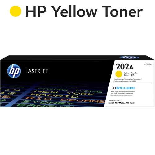 Original HP 202A CF502A Yellow Toner Cartridge
