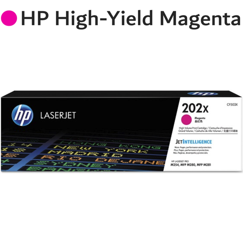 Original HP 202X CF503X Magenta High-Yield Toner Cartridge