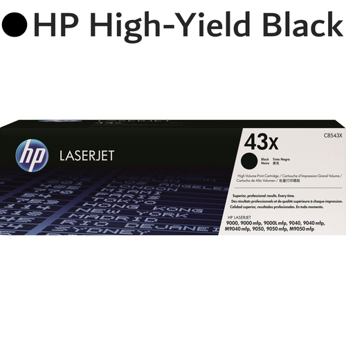 Original HP 43X C8543X Black High-Yield LaserJet Toner Cartridge