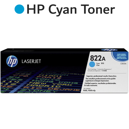 Original HP Cyan 822A C8551A LaserJet Toner Cartridge