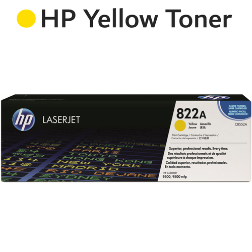 Original HP Yellow 822A C8552A LaserJet Toner Cartridge