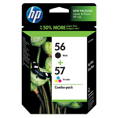 Original HP C9321FN 140 56 57 Black and Tri-Color Combo-Pack