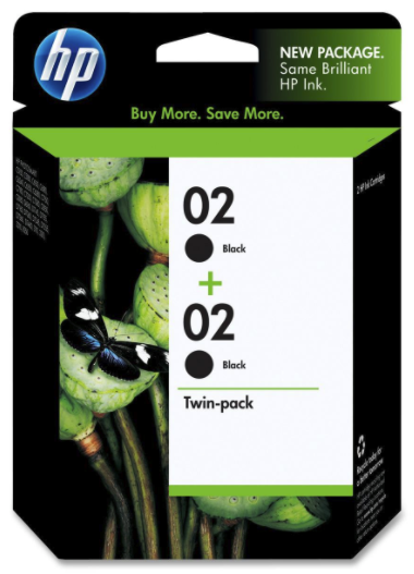 Original HP C9500FN #140 #02 Twin Pack Black Ink Cartridge