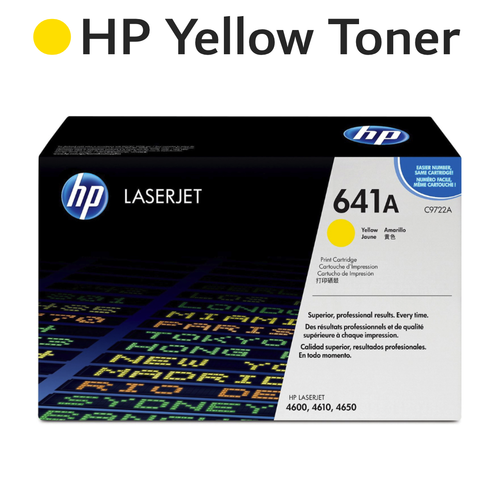 Original HP Yellow 641A C9722A LaserJet Toner Cartridge