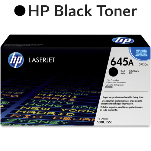 Original HP Black 645A C9730A LaserJet Toner Cartridge