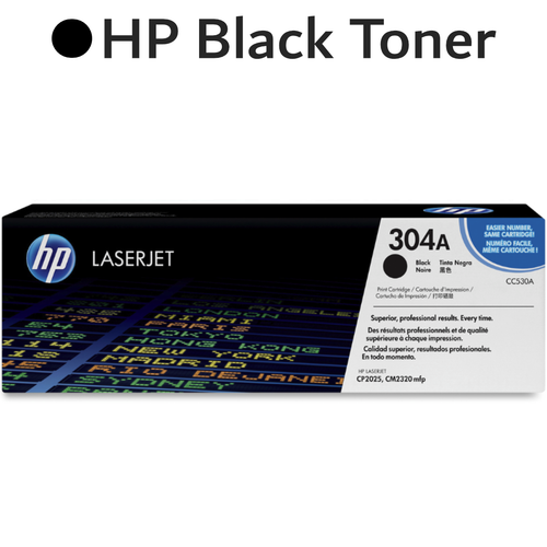 Original HP Black 304A CC530A LaserJet Toner Cartridge