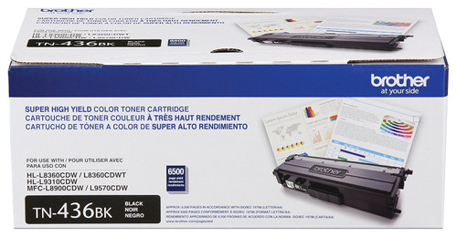 Brother Genuine OEM TN436BK Super High Yield Black Toner (6.5K YLD)
