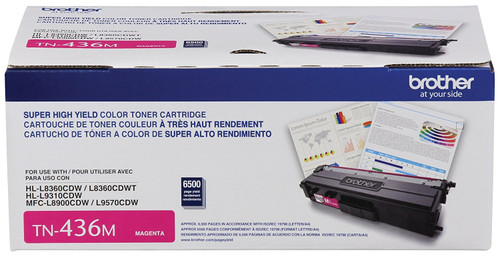 Brother Genuine OEM TN436M Super High Yield Magenta Toner (6.5K YLD)