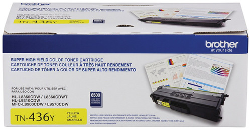 Brother Genuine OEM TN436Y Super High Yield Yellow Toner (6.5K YLD)
