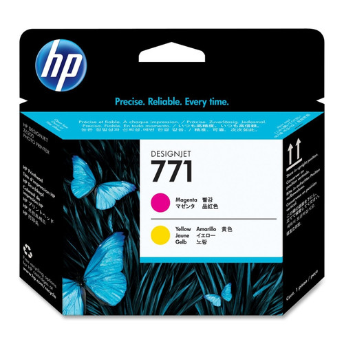 Original HP CE018A #771 DeskJet Magenta Yellow Ink Cartridge