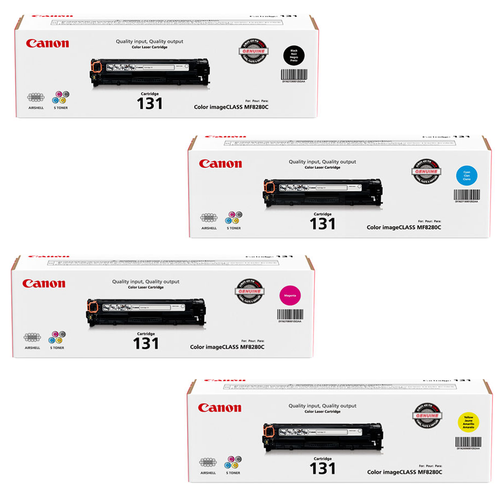 Canon 131 Set | Original Canon Laser Toner Cartridges – Black, Cyan, Magenta, Yellow