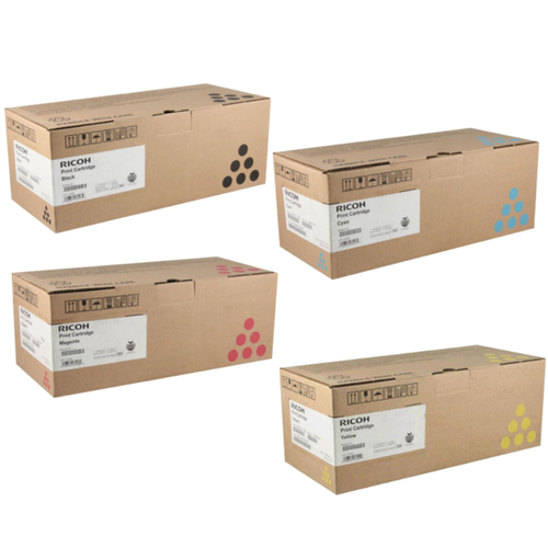 Ricoh SP-C220 Set | 406044 406046 406047 406048 | Original Ricoh Laser Toner Cartridges – Black, Cyan, Magenta, Yellow