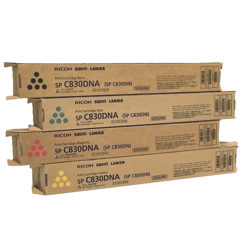 Ricoh SP-C830DN Set | 821181 821182 821183 821184 | Original Ricoh Laser Toner Cartridges – Black, Cyan, Magenta, Yellow