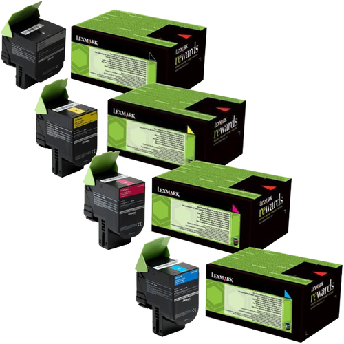Lexmark XC2130 Set | 24B6008 24B6009 24B6010 24B6011 | Original Lexmark Toner Cartridges – Black, Cyan, Magenta, Yellow