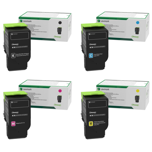 Lexmark C2310 Set | C2310C0 C2310K0 C2310M0 C2310Y0 | Original Lexmark Toner Cartridges – Black, Cyan, Magenta, Yellow