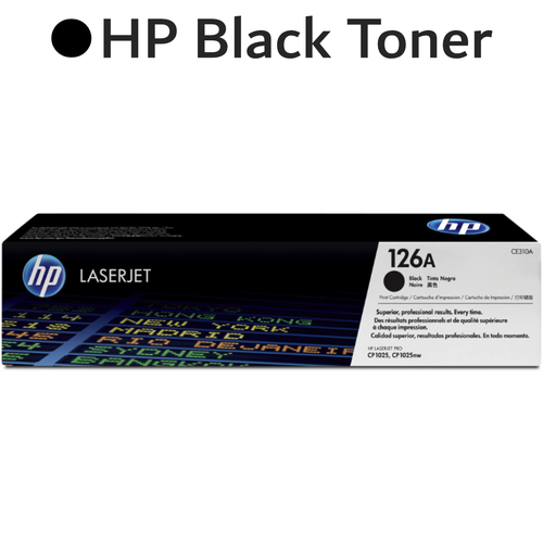 Original HP 126A CE310A Black LaserJet Toner Cartridge