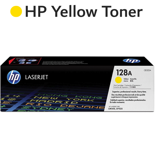 Original HP Yellow 128A CE322A LaserJet Toner Cartridge
