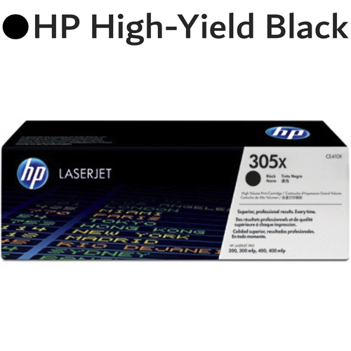 Original HP 305X CE410X Black High-Yield LaserJet Toner Cartridge