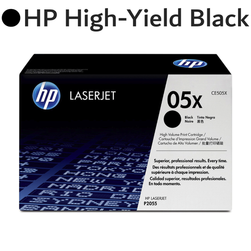 Original HP 05X CE505X Black High-Yield LaserJet Toner Cartridge