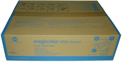 A0DKJ32 Set | A0DK232 A0DK332 A0DK432 Original Konica Minolta Toner Cartridges - Yellow, Magenta, Cyan