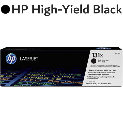 Original HP Black 131X CF210X High-Yield LaserJet Toner Cartridge
