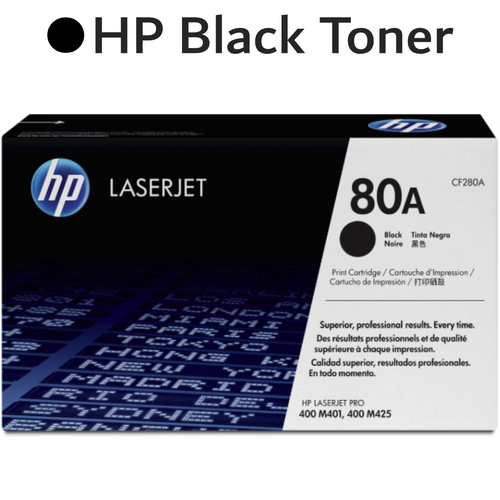 Original HP 80A CF280A Black LaserJet Toner Cartridge