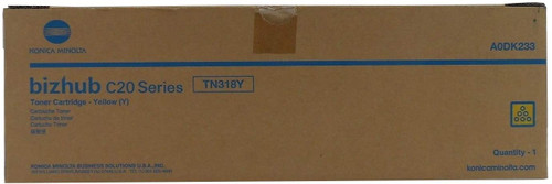 A0DK233 | TN318Y | Original Konica Minolta Toner Cartridge - Yellow