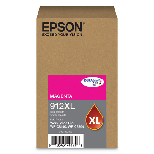T912XL320 | Epson® 912XL | Original Epson® DURABrite Pro® High-Yield Ink Cartridge - Magenta